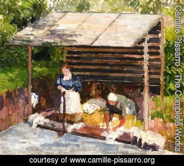 Camille Pissarro - Laundresses at Eragny I
