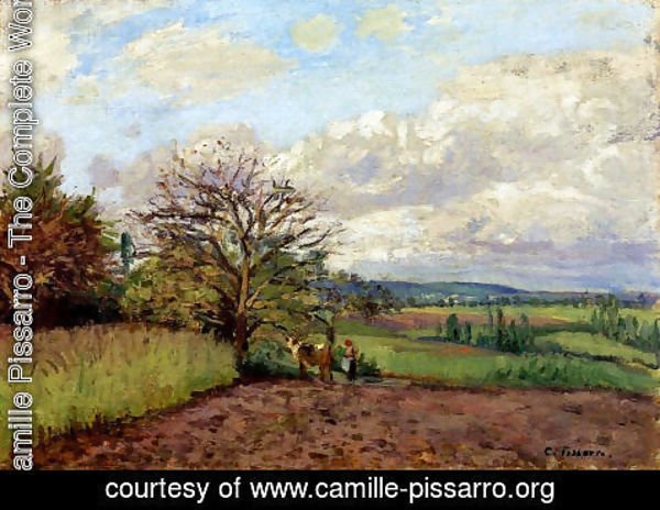 Camille Pissarro - Landscape with a Cowherd