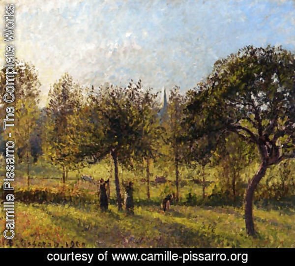 Camille Pissarro - Setting Sun, Autumn in Eragny