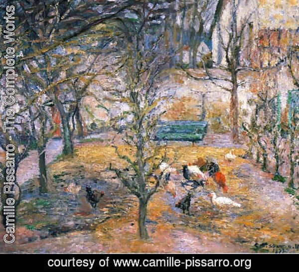 Camille Pissarro - Farmyard at the Maison Rouge, Pontoise