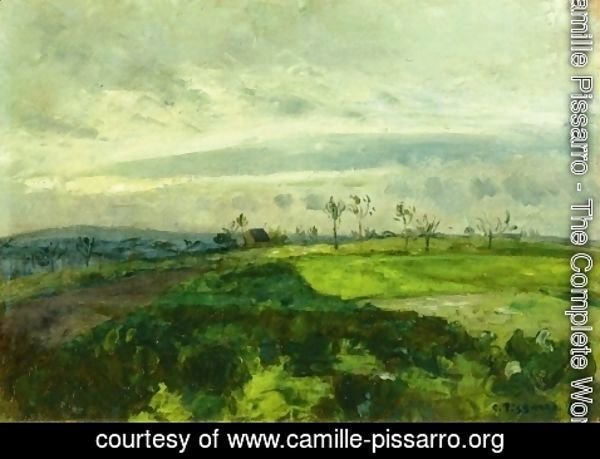 Camille Pissarro - Rolling Landscape in Winter