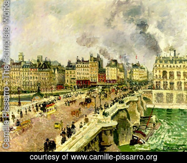 Camille Pissarro - The Pont Neuf, Shipwreck of the "Bonne Mere"