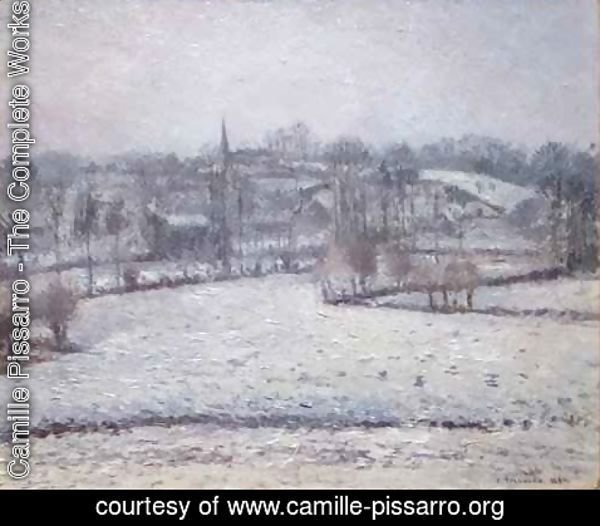 Camille Pissarro - Snow Scene at Eragny View of Bazincourt