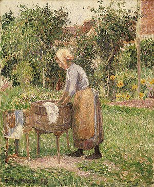 Camille Pissarro - A Washerwoman at Eragny 1893