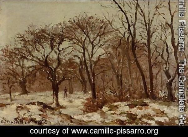 Camille Pissarro - Chestnut Orchard in Winter 1872