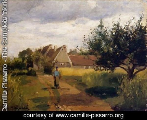 Camille Pissarro - Entrance to a Village 1863