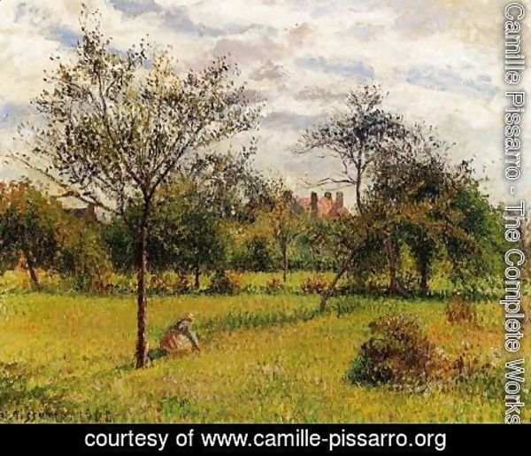 Camille Pissarro - Morning Autumn Sunlight Eragny  1900