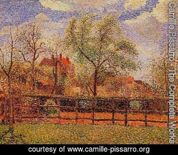 Camille Pissarro - Pear Tress in Bloom Eragny Morning 1886