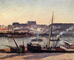 Camille Pissarro - The Docks rouen Afternoon  1898