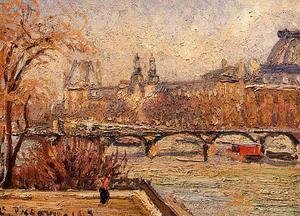 Camille Pissarro - The Louvre Afternoon Rainy Weather  1900