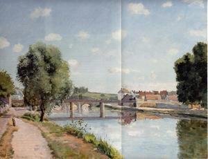 Camille Pissarro - The Railroad Bridge at Pontoise  1873