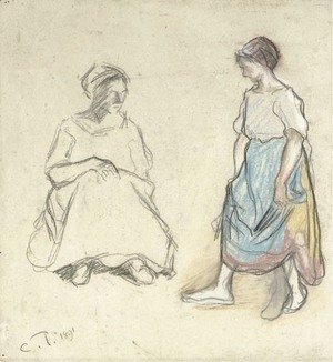 Camille Pissarro - Deux femmes de la campagne