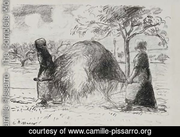 Camille Pissarro - Femmes portant du Foin sur une Civiere
