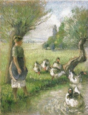 Camille Pissarro - La gardeuse d'oies (la mare aux canards)