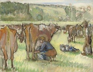 Camille Pissarro - La traite des vaches