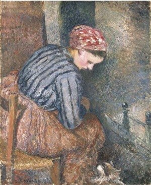 Camille Pissarro - Paysanne se chauffant