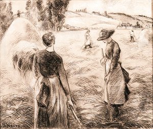 Camille Pissarro - Paysannes dans un champ