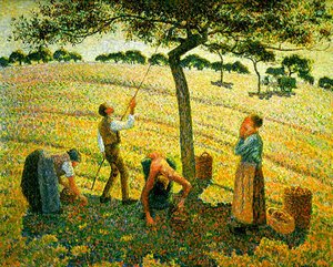 Camille Pissarro - Apple harvest in Eragny