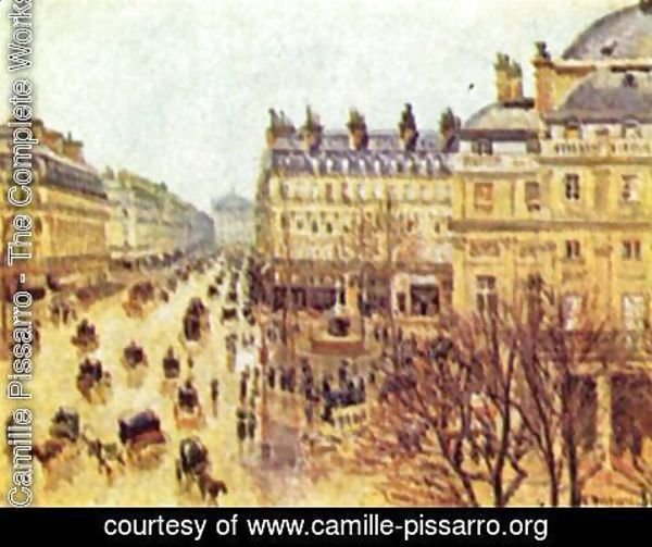 Camille Pissarro - Avenue de l'Opera, Paris in the rain