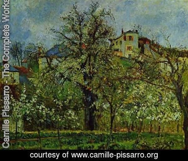 Camille Pissarro - Orchard with flowering trees