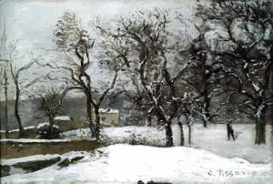 Camille Pissarro - Snow at Louveciennes