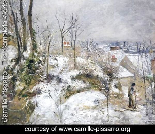 Camille Pissarro - Rabbit Warren at Pontoise, Snow