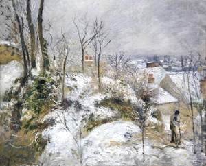 Camille Pissarro - Rabbit Warren at Pontoise, Snow
