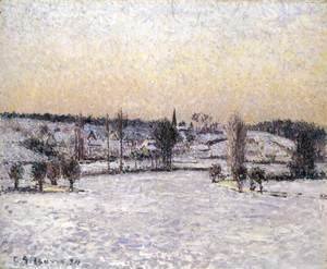 Snowy Landscape, Eragny, Evening