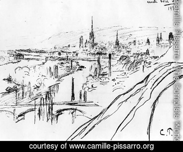 Camille Pissarro - View of Rouen 2