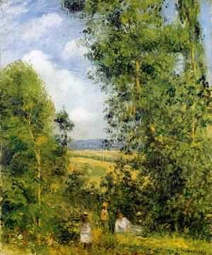 Camille Pissarro - Resting in the Woods at Pontoise 1878