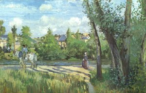 Camille Pissarro - Sunlight on the Road- Pontoise 1874