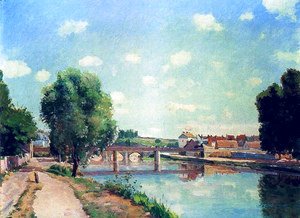 Camille Pissarro - The Railway Bridge at Pontoise 1873