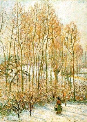 Camille Pissarro - Morning Sunlight on the Snow, Eragny-Sur-Epte 1895