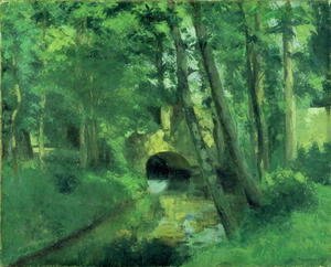 Camille Pissarro - The Little Bridge, Pontoise, 1875