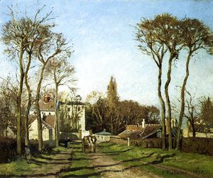 Camille Pissarro - Entrance to the Village of Voisins, Yvelines, 1872