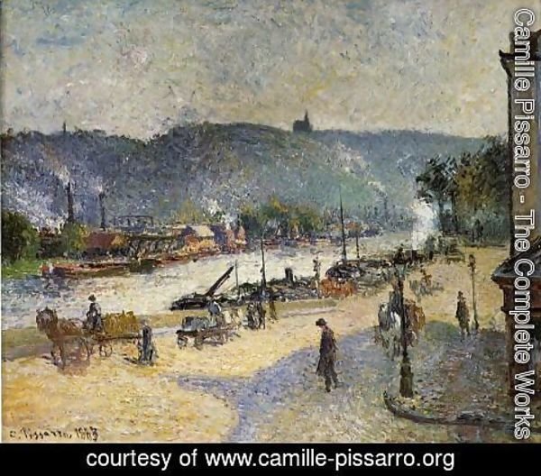 Camille Pissarro - The Quays at Rouen, 1883