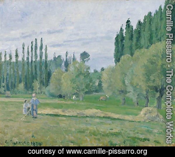 Camille Pissarro - Haymaking, 1874