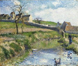 Camille Pissarro - The Farm at Osny, 1883
