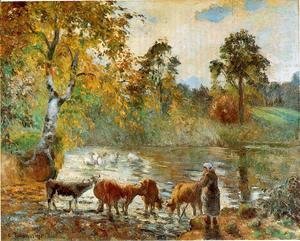 Camille Pissarro - The Pond at Montfoucault, 1875
