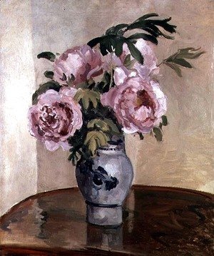 Camille Pissarro - A Vase of Peonies 1875