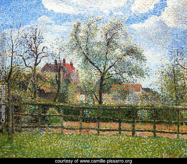 Pear Trees and Flowers at Eragny, Morning, 1886