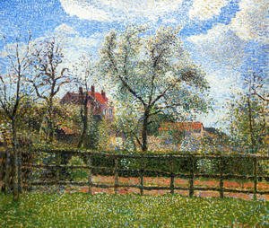 Camille Pissarro - Pear Trees and Flowers at Eragny, Morning, 1886