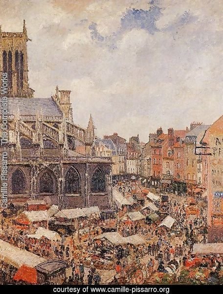The Market Surrounding the Church of Saint-Jacques, Dieppe, 1901