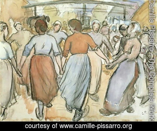 Camille Pissarro - The Round, c.1884