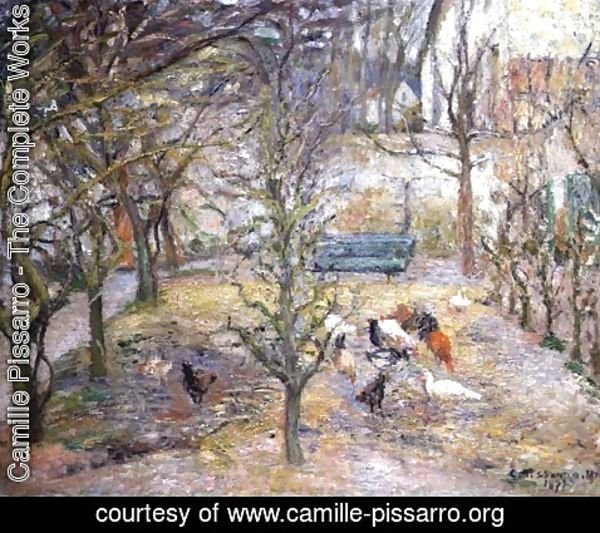 Camille Pissarro - The Farmyard, 1877