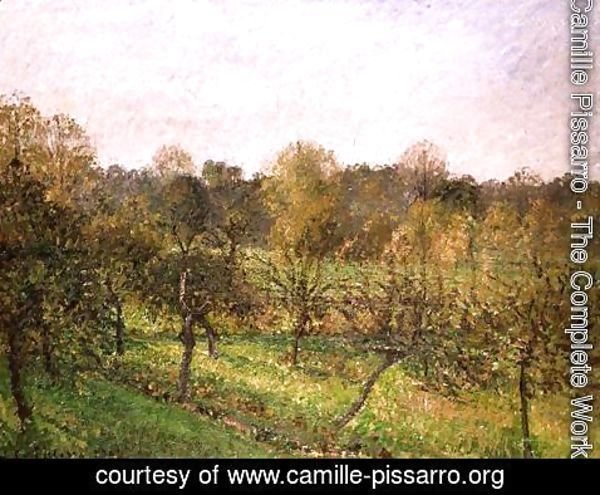 Camille Pissarro - Sunset at Eragny (Soleil Couchant a Eragny) 1902