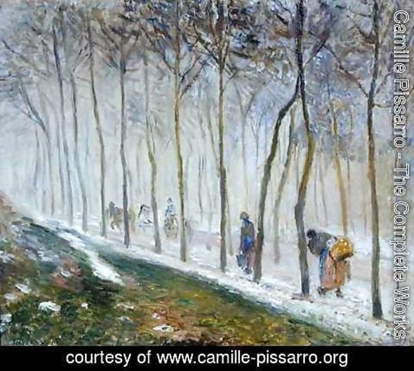 Camille Pissarro - La Route, Effet du Neige, 1879