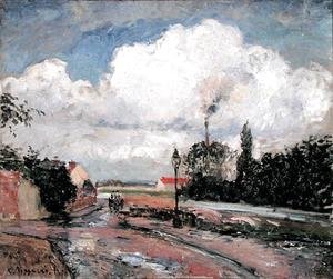 Camille Pissarro - Apres la Pluie, Quai a Pontoise, 1876