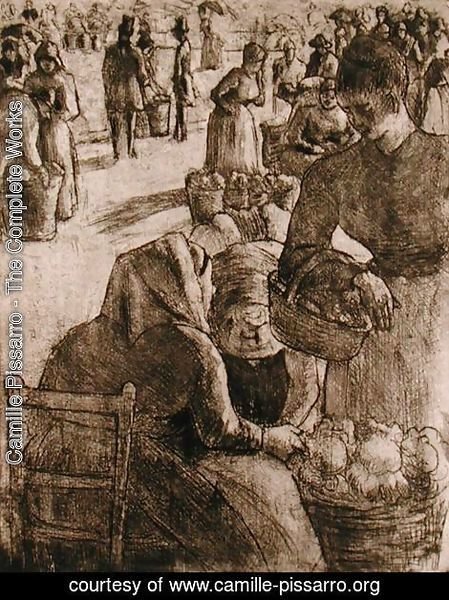 Camille Pissarro - The Vegetable Market at Pontoise, 1891