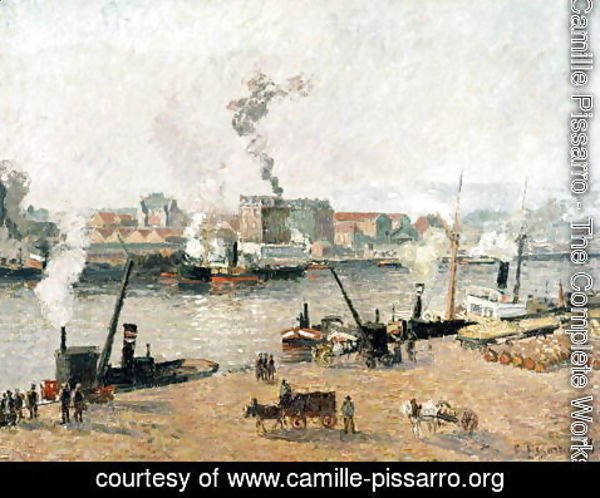 Camille Pissarro - Misty Morning, Rouen, 1896